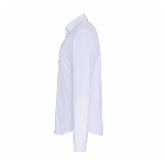 Premier Womens/Ladies Stretch Fit Poplin Long Sleeve Blouse / White - Picture 3 of 4